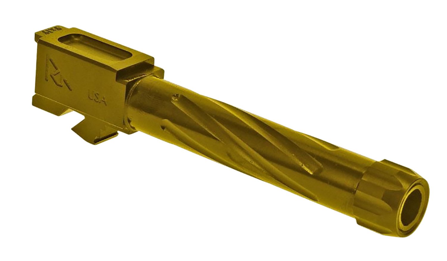 Rival Arms RA20G102E 9mm Gold PVD Barrel for Glock 17 Gen3-4 4.49" Threaded