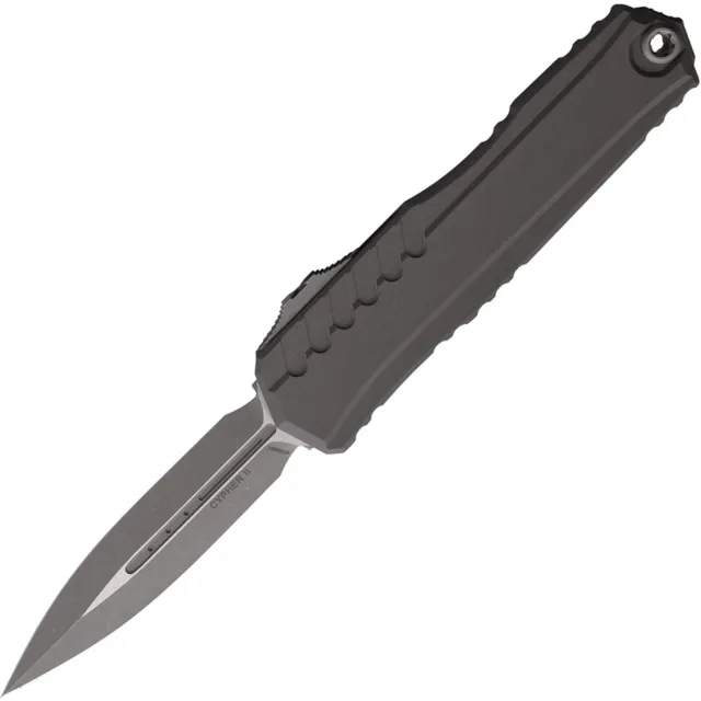 Microtech Cypher II 3.59 In D/E Standard Apocalyptic Natural Clear AL Handle