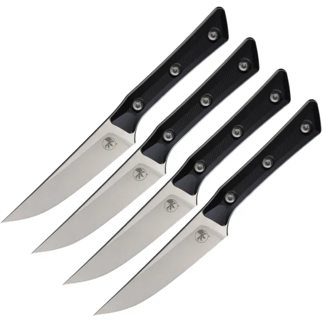 Microtech 3600-10SETBK 4.5 In SE Steak Knife Set Stonewash Black G-10
