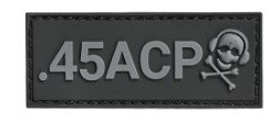 G-Code GCS07-45ACP-0501 Velcro Caliber Patch .45 ACP Grey/Black