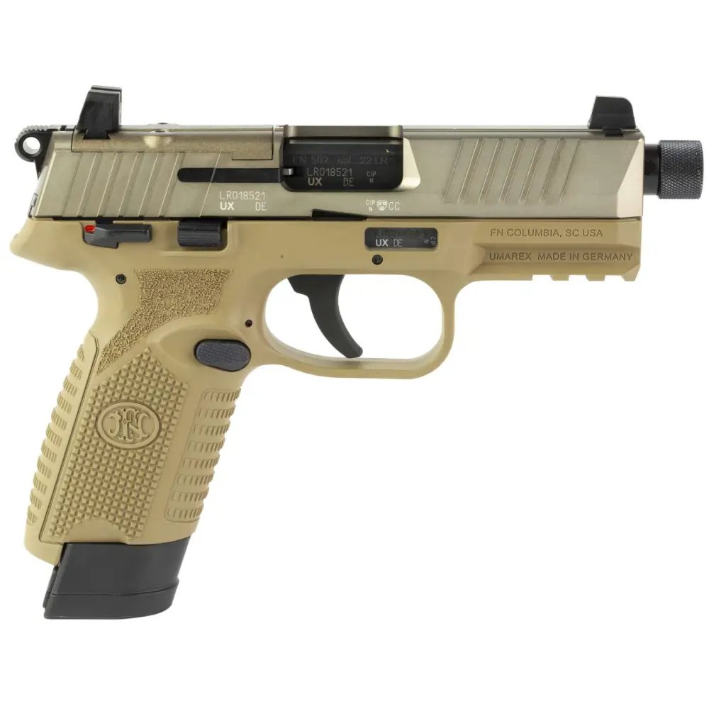 FN America 502 Tactical 22 LR rifle 4.6 in barrel 15 rd capacity flat - FN America - 22 LR