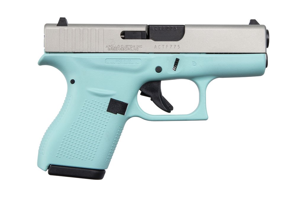 Glock ACG-00814 Pistol 42 .380 6+1 Cerakote Robins Egg Blue - Glock - 380