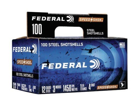 Federal WF1421004 Speed-Shok 12Ga 3" 1 1/4oz #4 Shot 1450fps 100/Box - Federal Premium Ammunition - 12 Gauge