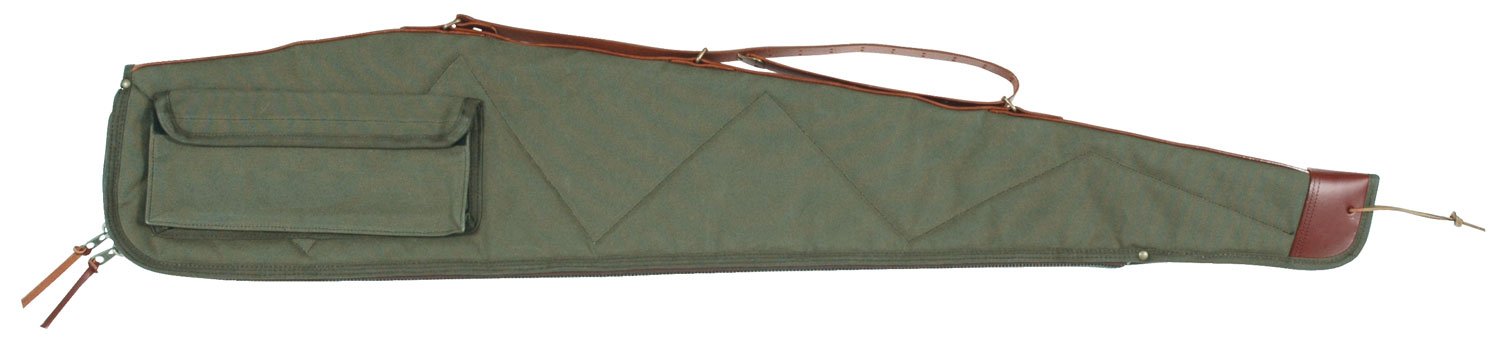 Bob Allen 14538 Canvas Rifle Case 48" Green with Quilted Flannel Lining - BOBA - GREEN