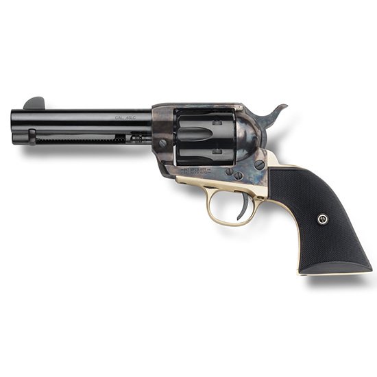 Pietta 1873 Gunfighter Revolver, .357 Mag, 4.75-Inch Barrel, Black Checkered Rubber Grip