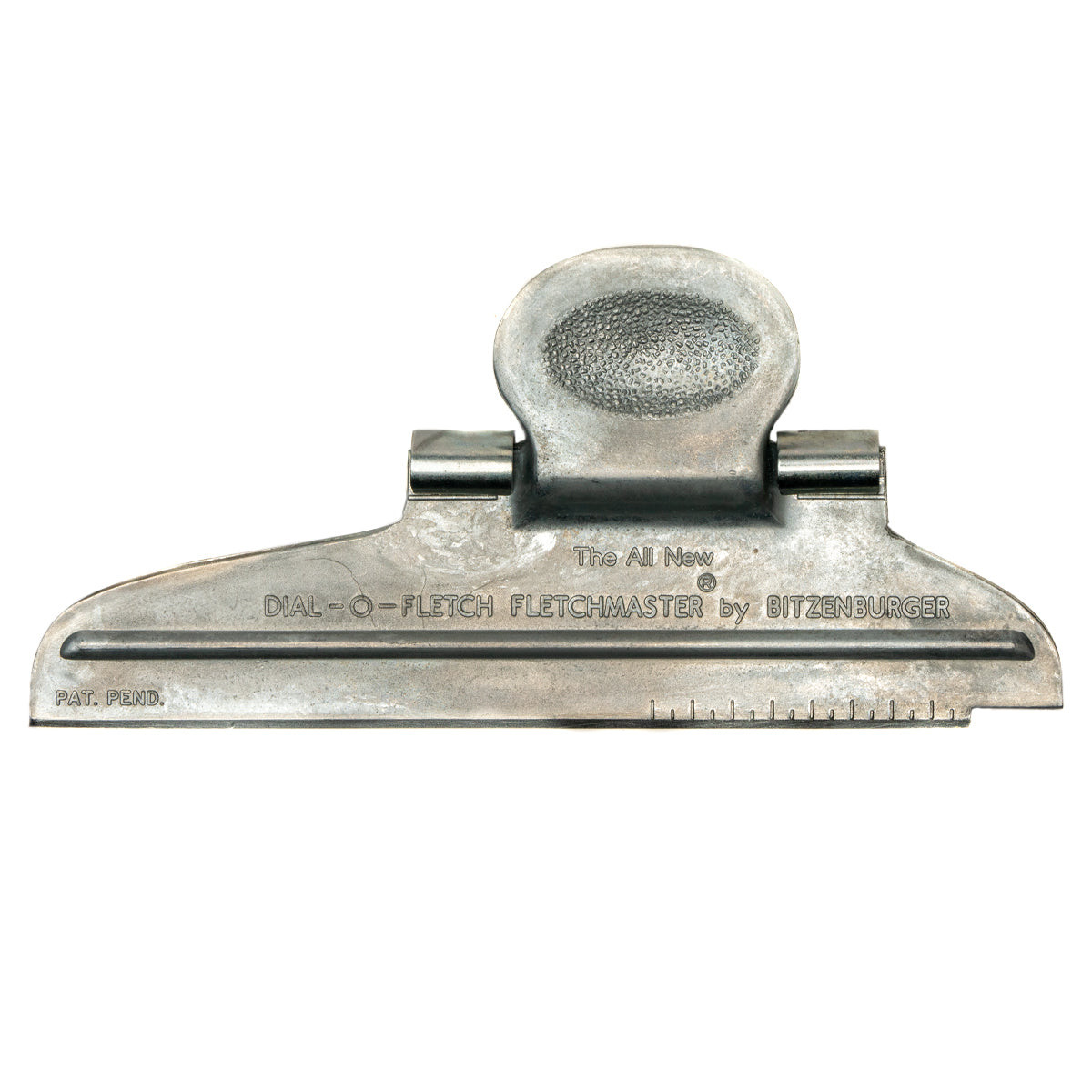 Precision Ground Die-Cast Bitzenburger Fletching Clamp Straight - Model 2000 Silver