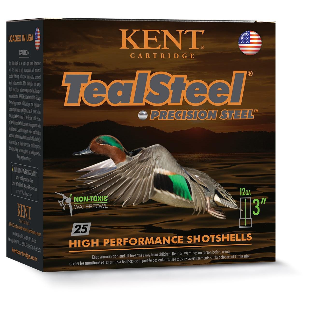 Buy Kent KTS12366 TealSteel 12GA 2.75" 1-1/4oz #6 Shot, 1300 FPS, 25 Rounds online