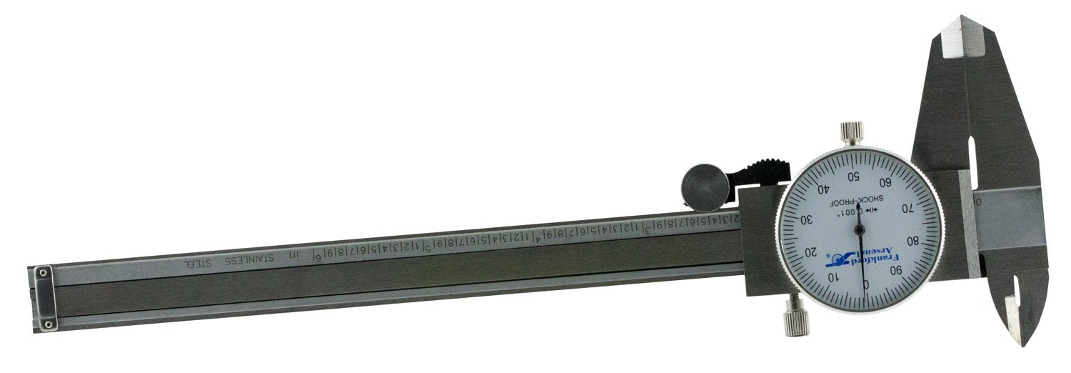 Frankford Arsenal 516503 Stainless Steel Dial Caliper 6" with Case - Frankford Arsenal - MULTI-CALIBER