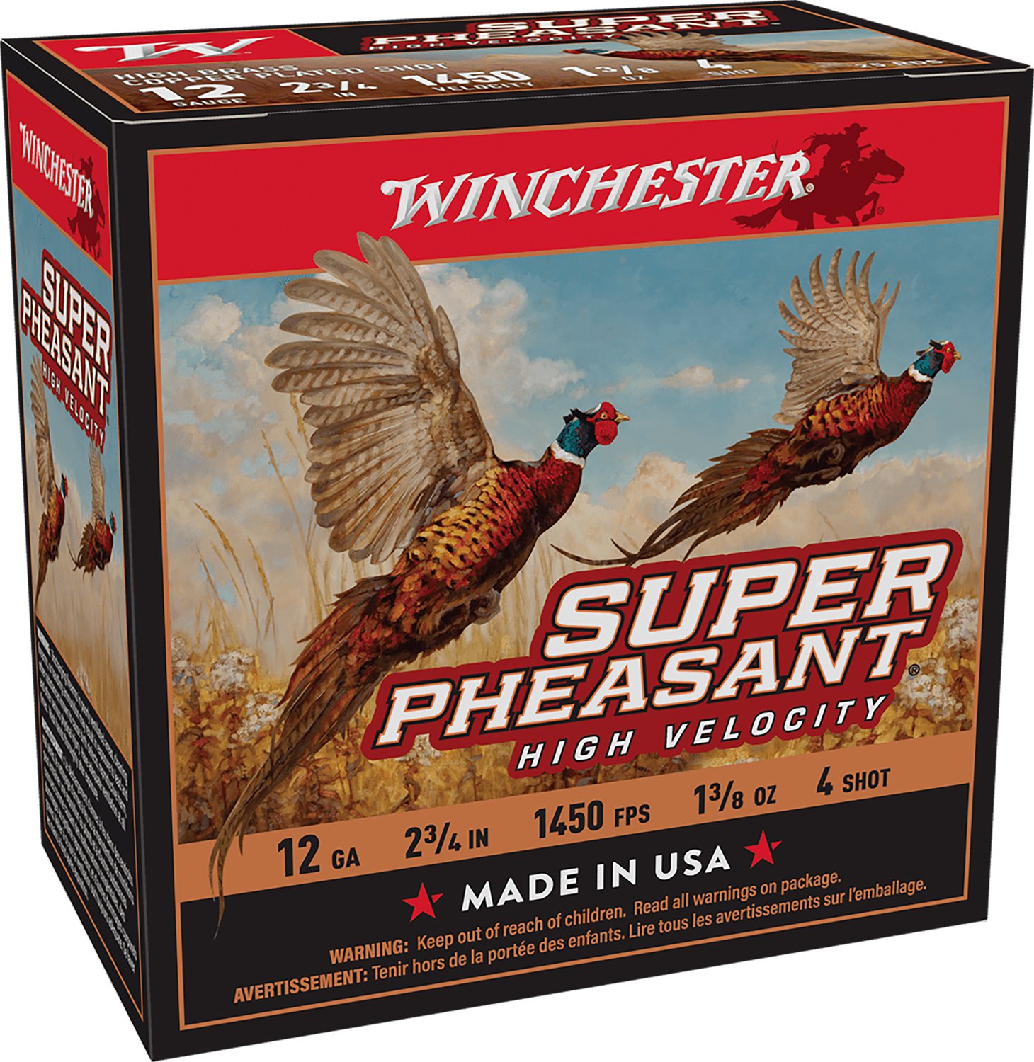 Winchester X12PHV4 12 Gauge 2.75 in 1 3/8 oz 4 Shot 1450 fps High Brass - Winchester - 12GA