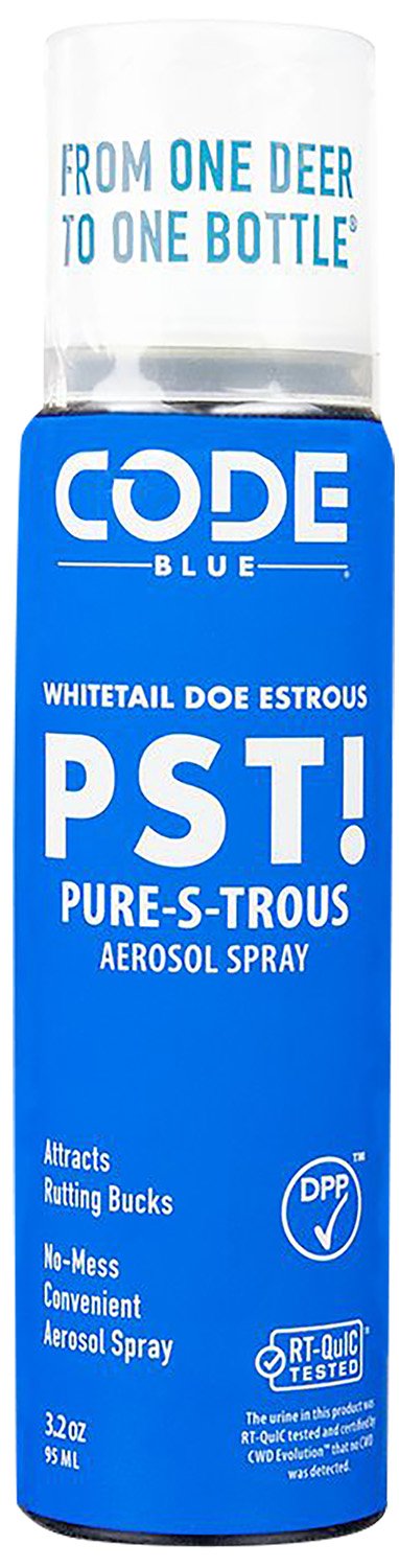 Code Blue Doe PST! Pure-S-Trous Estrous Aerosol Spray 3.2 oz - Code Blue - DEER