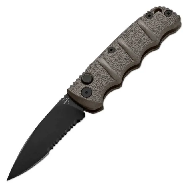 Buy BOK KALS MINI 2.5/CMBO/DRP/BLK GREY ALUMIUM HANDLE BOKER PLUS KALS MINI BLK/OD SER. D2, Alumium , Grey, Button Auto online