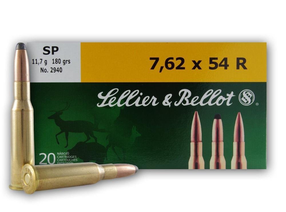 Sellier & Bellot SB76254RB Rifle 7.62x54mmR 180gr Soft Point 20 Per...