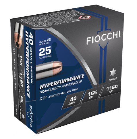 Fiocchi 40XTP25 .40 S&W 155gr HP Nickel Plated Brass Ammo - Fiocchi - .40 S&W