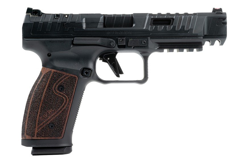 Canik SFX Rival-S Rosewood Pistol 9 mm 5 in. Chrome 18 rd. - CANIK - 9mm