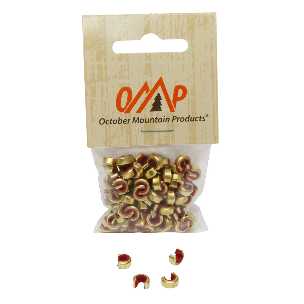 October Mountain 3101 Nock Sets XL Red Brass 100 Pack