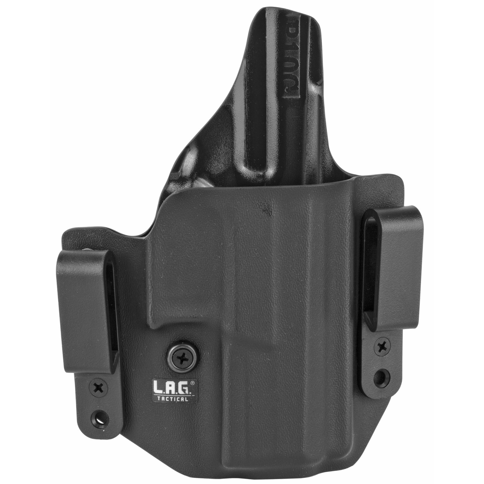L.A.G. Tactical 17014 Defender Holster, OWB/IWB, Kydex, Right Hand, Black - L.A.G. Tactical, Inc.