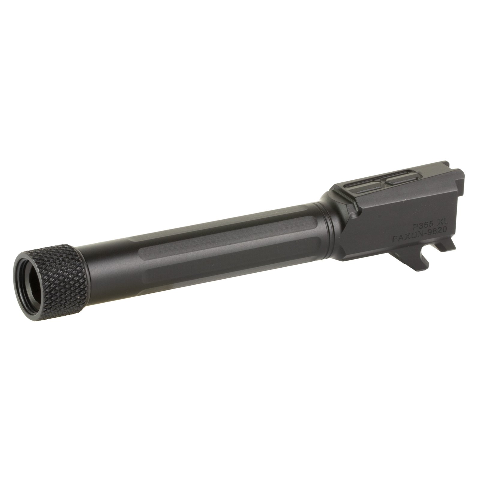 Faxon 365B910NXSOQT 9mm Fluted Barrel Black Nitride 416R Stainless Steel