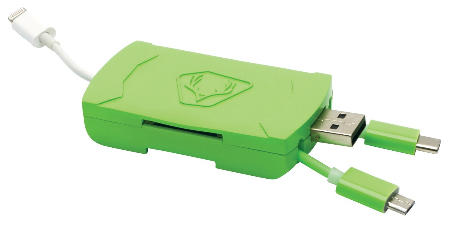 HME-QMCR 4-in-1 Card Reader USB C/Micro USB/Lightning - GSM Outdoors