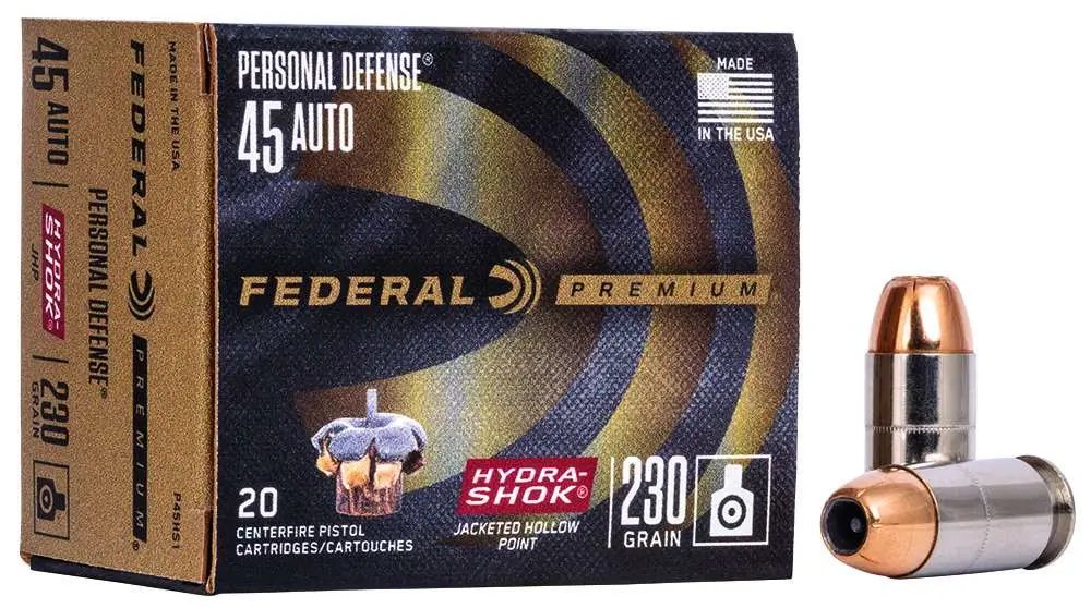 Federal Premium Personal Defense 45 ACP Hydra-Shok Jacketed Hollow Point... - Federal Premium Ammunition - HYDRA-SHOK JACKETED HOLLOW POINT