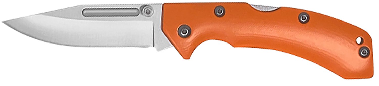 AccuSharp 712C Lockback Knife 3 in Clip Point Stainless Steel Blaze Orange  - FPI - CLIP POINT