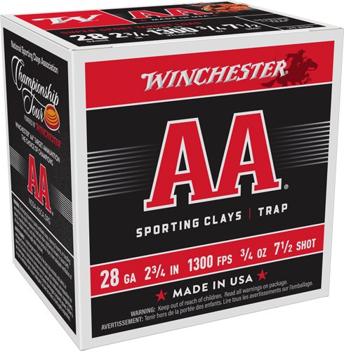 Winchester AA 28GA 3/4oz #7.5 1300FPS 250rd Case