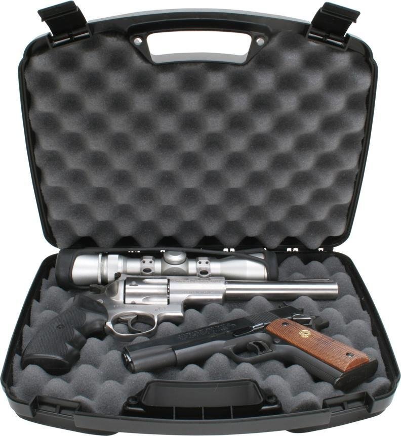 MTM Handgun and Revolver up to 8.5in Black 2 Pistol Case (809-40) - MTM Case-Gard - BLACK