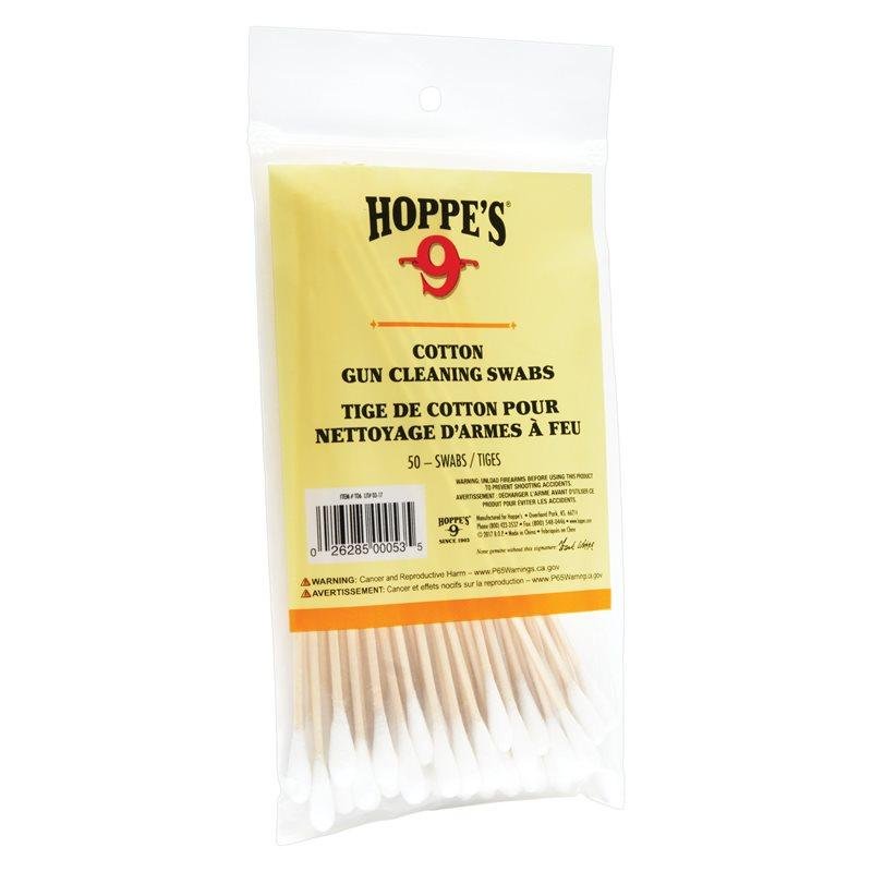 Cotton Cleaning Swab 100 Count Wood Grain 5.9 Long Poly Bag T07 - Hoppe's