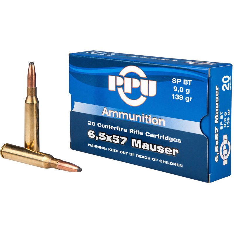 Prvi Partizan PP6M 6.5x57 Mauser 139gr SPBT Rifle Ammo 20/Box