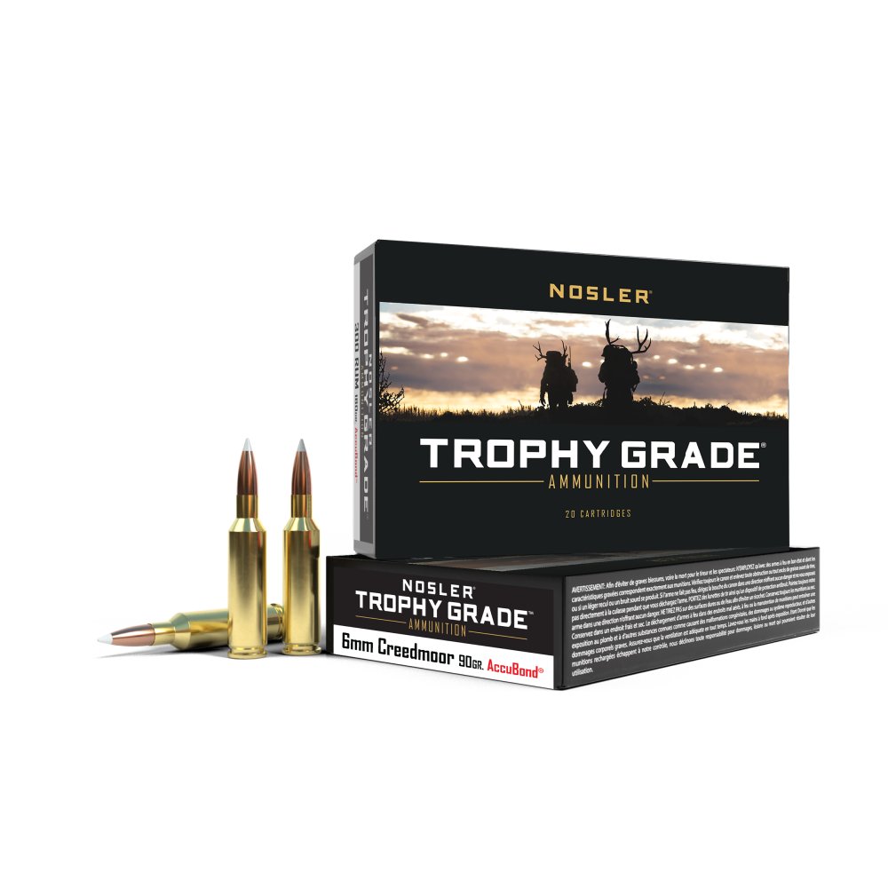 Nosler Trophy Grade 6mm Creedmoor 90 gr. AB SP 20 rd. Rifle Ammunition