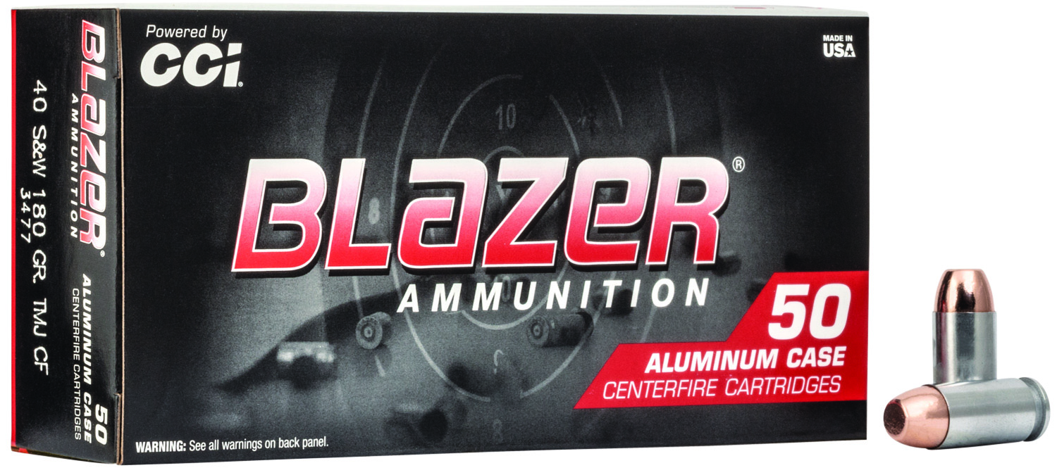 Buy CCI 3477 Blazer Clean-Fire .40 S&W 180gr TMJ Lead-Free Ammo 50 Rounds online