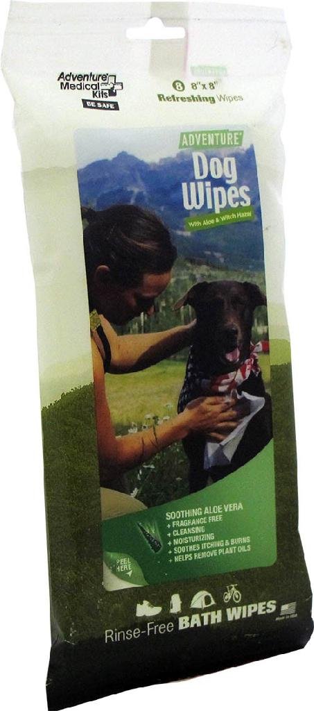ADVENTURE 0170-0308 Dog Wipes 8 Pack Aloe-Rich Witch Hazel - ADVENTURE