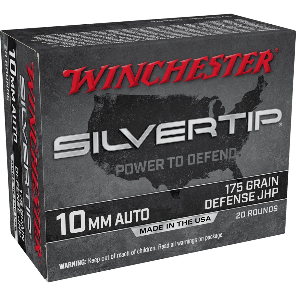 Winchester Ammo W10MMST Super X Defense 10mm Auto 175 gr Silvertip Jacket Hollow Point 20 Per Box/ 10 Cs - Winchester - SILVERTIP JACKET HOLLOW POINT