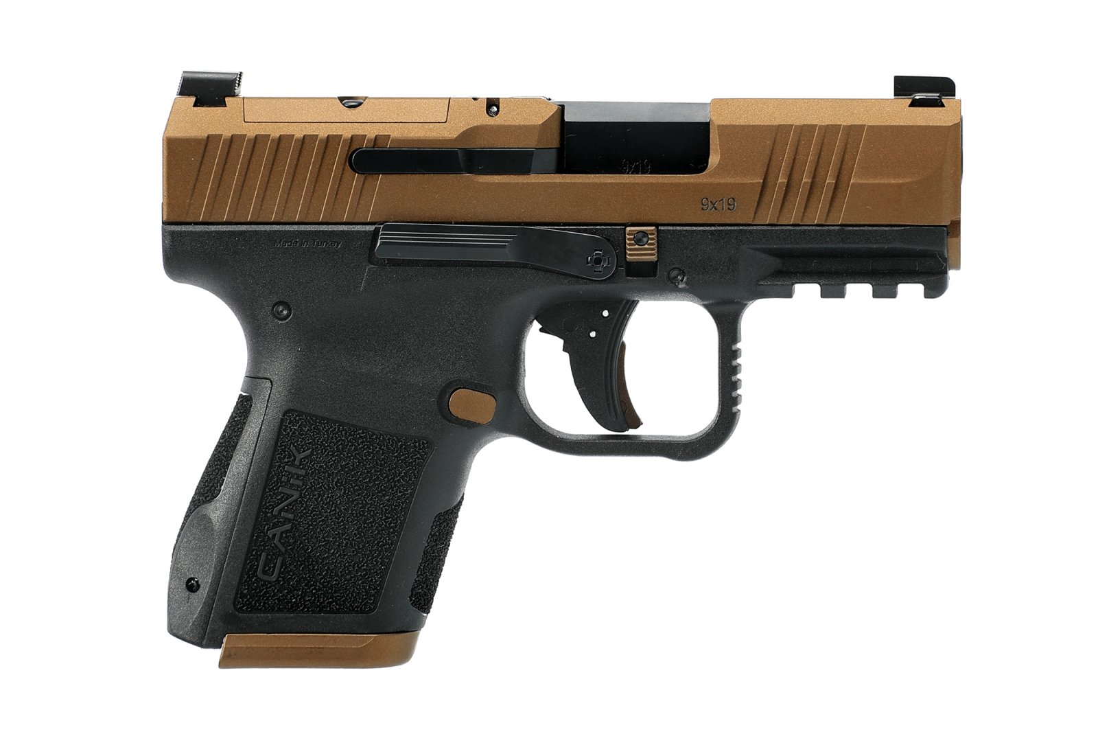 Canik Mete MC9 9mm 3.18in 15rd Bronze Semi-Automatic Pistol (HG7620B-N) - CANIK - 9MM