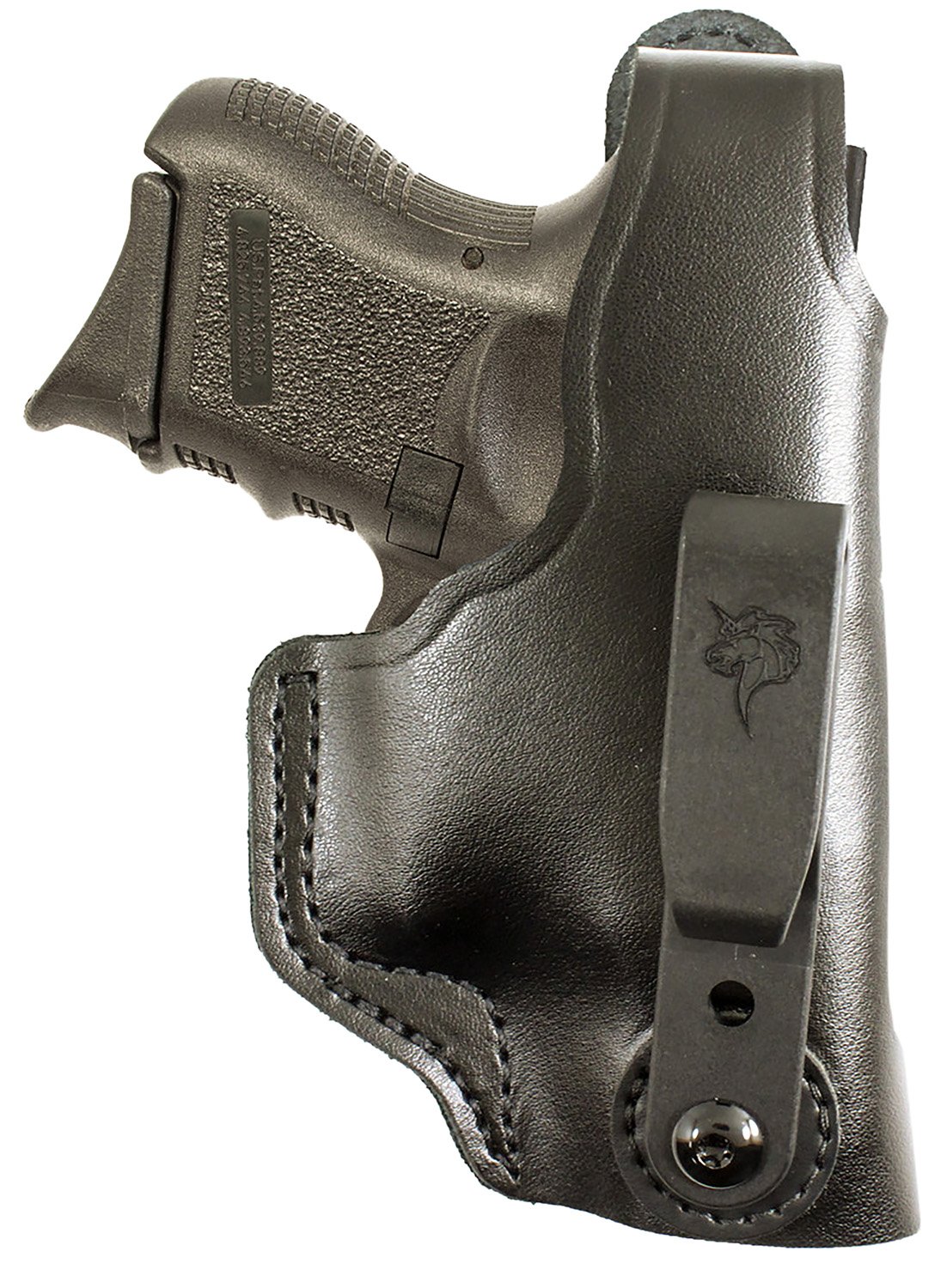 DeSantis 033BAE1Z0 Dual Carry II IWB/OWB Holster Black Leather Right Hand