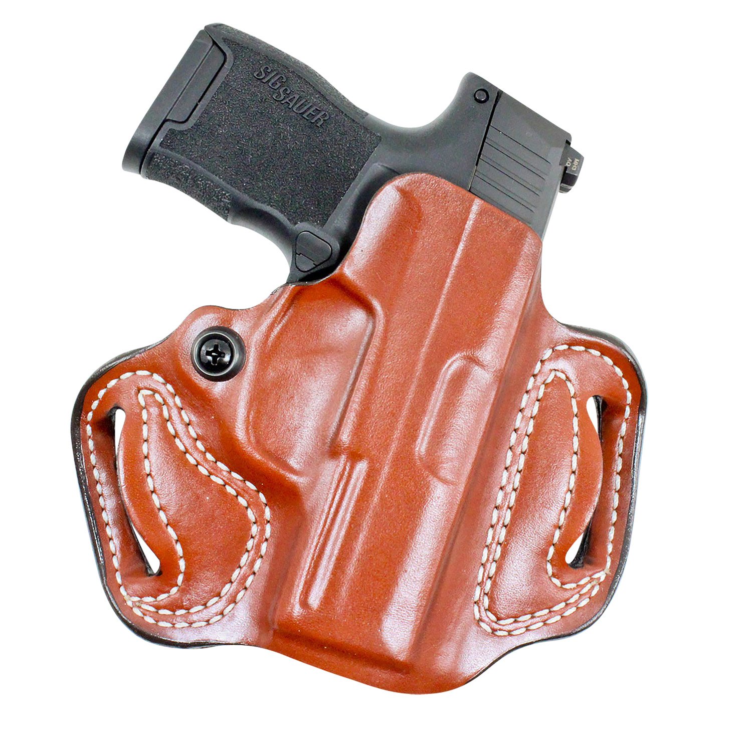 DeSantis 086TA8JZ0 Mini Slide Tan Leather Holster for Sig P365 1.75" Belt - DeSantis - TAN