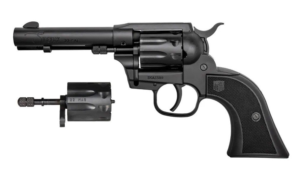 Diamondback Sidekick 22 LR/WMR Revolver 4.5" Black Cerakote 9rd