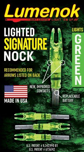 Buy Lumenok SL3G Lighted Nocks Signature Series Green 3-Pack online