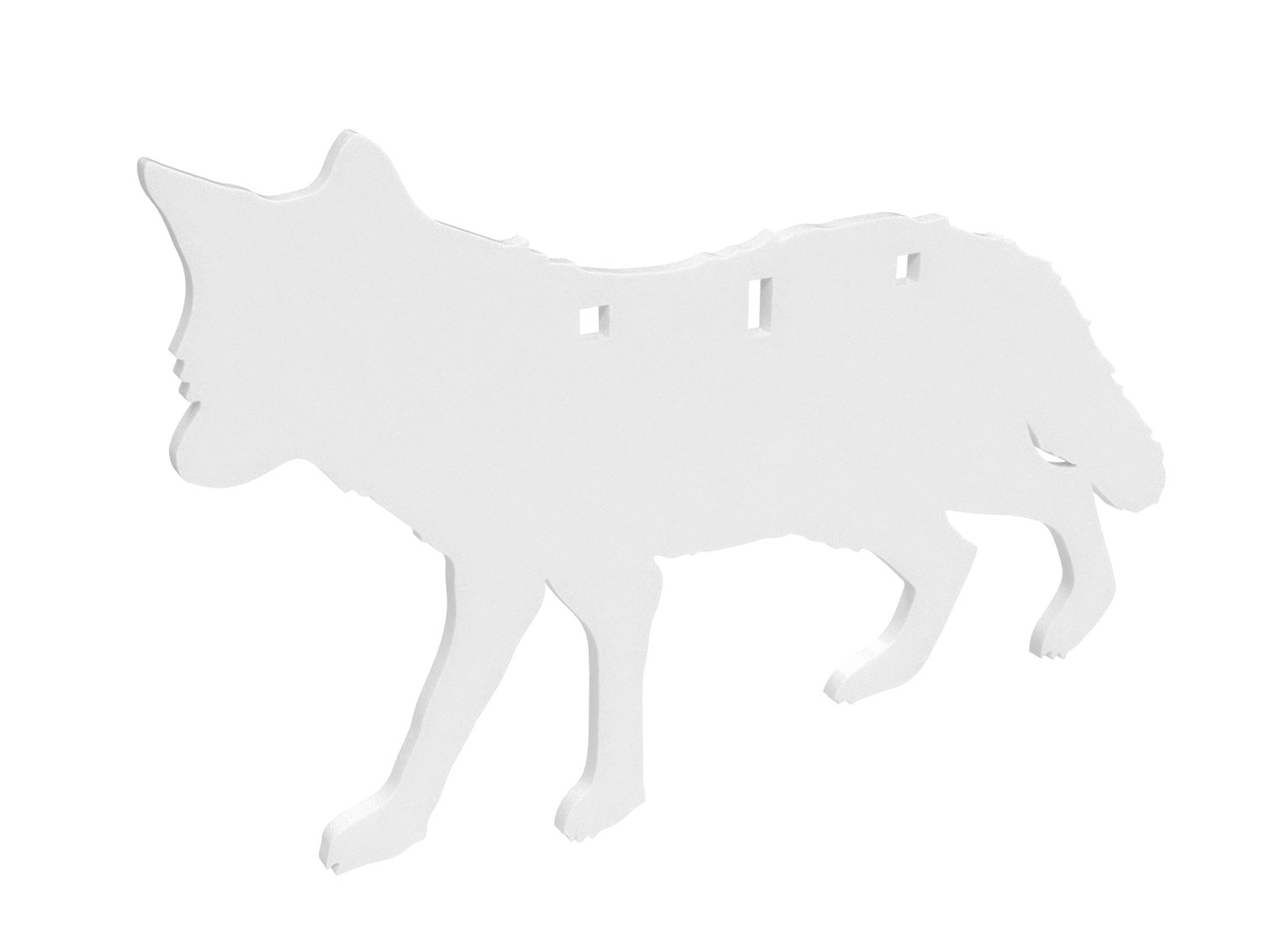 Birchwood Casey BC-47711 AR500 3/8" Coyote Silhouette Target 21" White - Birchwood Casey