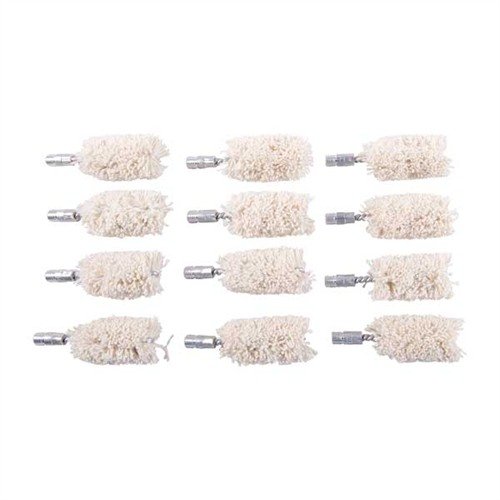 Brownells Cotton Bore Mop 12 Gauge 12 Pack - Brownells - 12 GAUGE