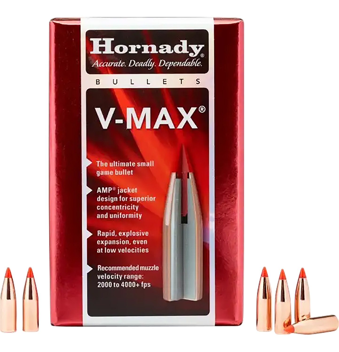 Hornady 22810 V-Max Varmint 7mm .284 120gr Projectile - Horn Hunter - .284
