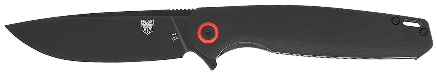 CobraTec CTRATHBLK Rath EDC 3.5" D2 Steel Blade, G10 Handle Folding Knife - CobraTec Knives