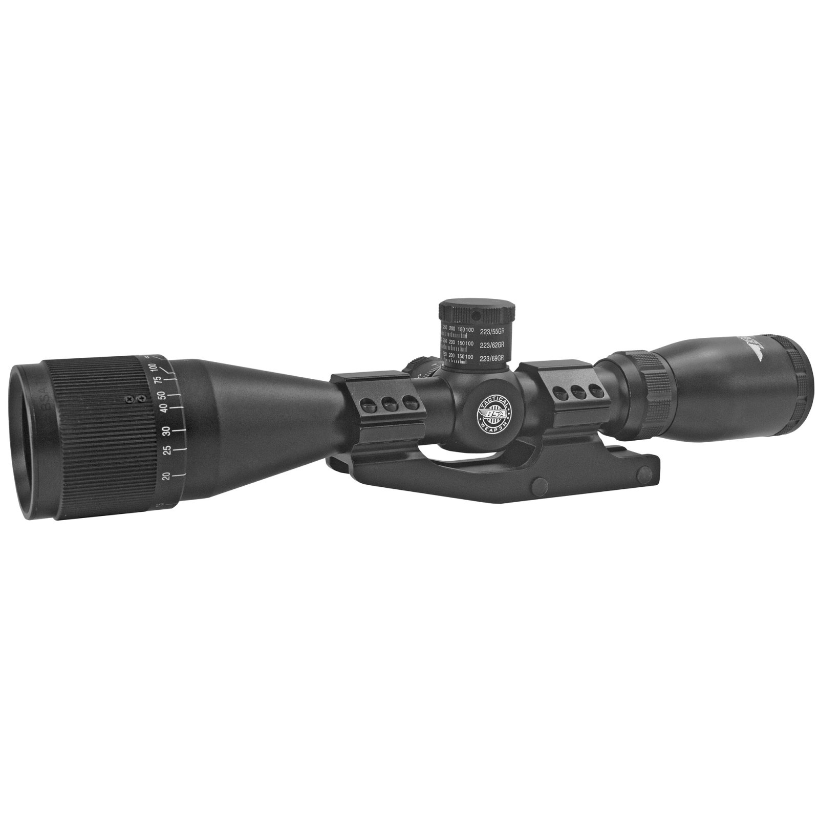 BSA Optics TW-312X40W1PMTB Tactical Rifle Scope 3-12x40mm Mil-Dot Reticle