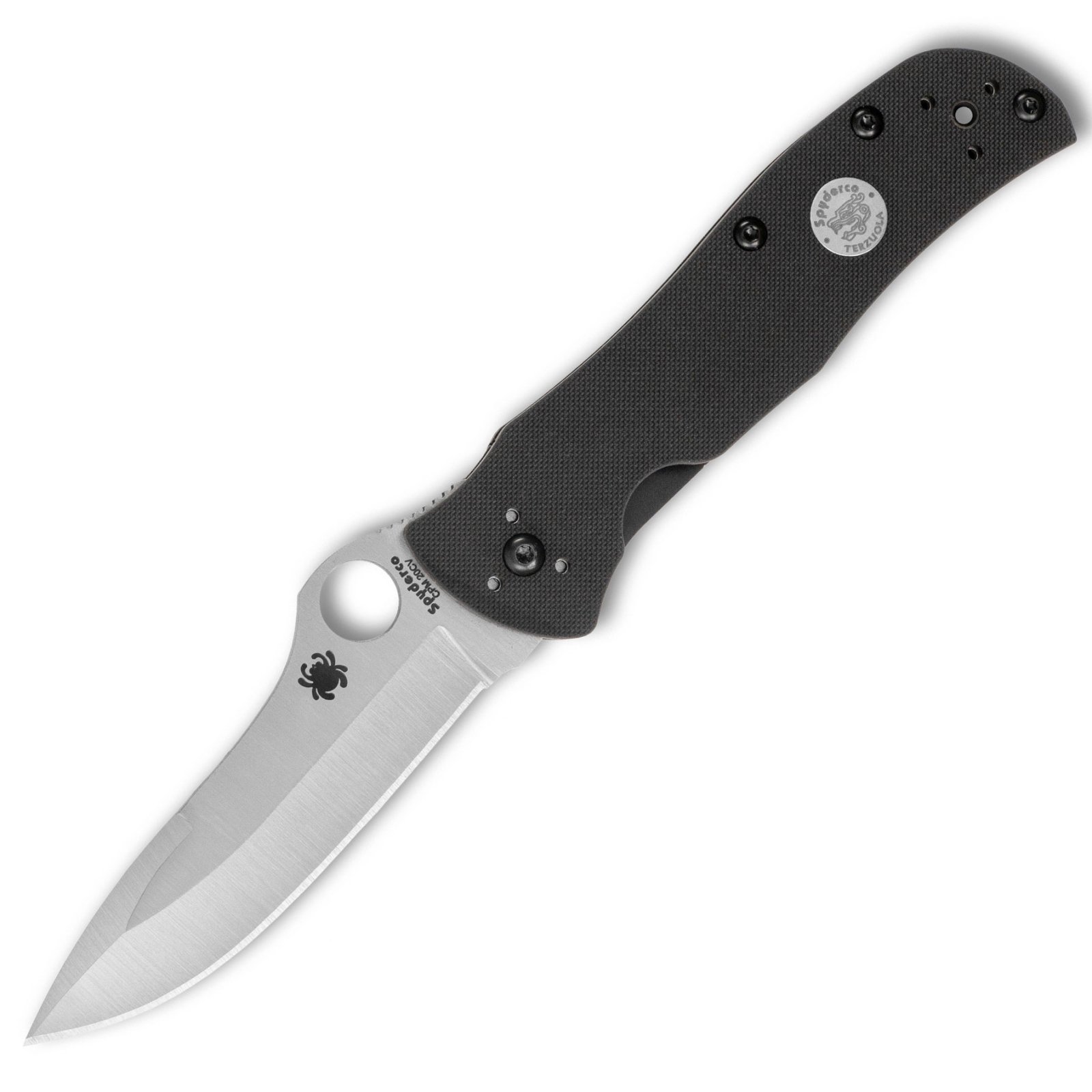 Spyderco Starmate C55G20CVP 3.74" Satin Plain Drop Point 1-Round - SPYDERCO
