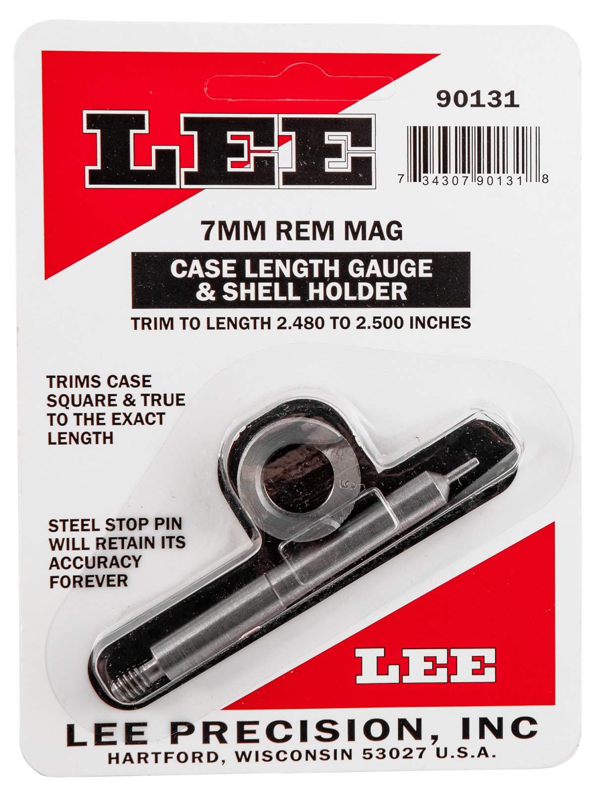 7mm Remington Mag Case Length Gauge With Shell Hol - Lee Precision - 7mm Remington