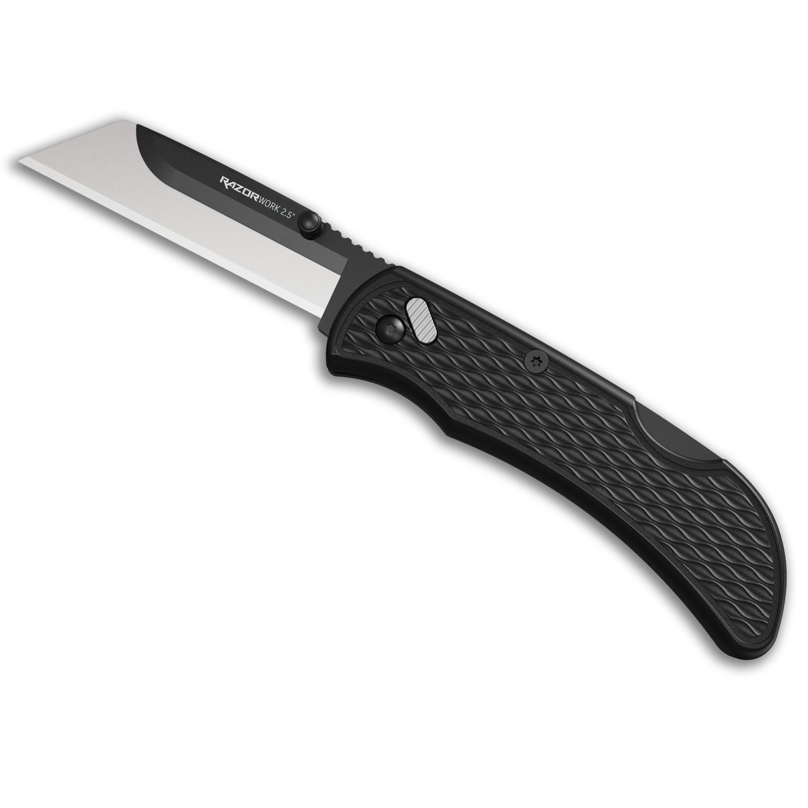 Outdoor Edge RWK252C Razor-Work 2.5" Black with 2 Utility Blades - Outdoor Edge
