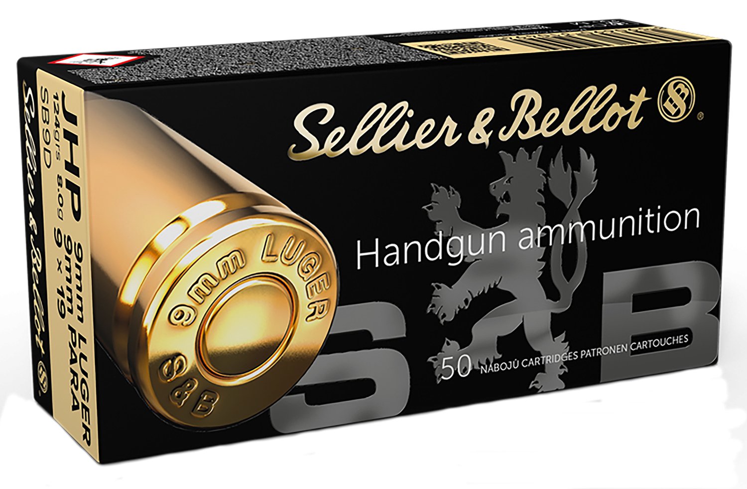 Sellier & Bellot SB9D 9mm Luger 124gr JHP Ammo 50 Rounds
