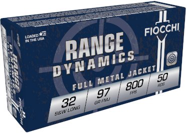 Fiocchi 32SWLA Range Dynamics 32S&WLong 97gr Full Metal Jacket 50 Per...