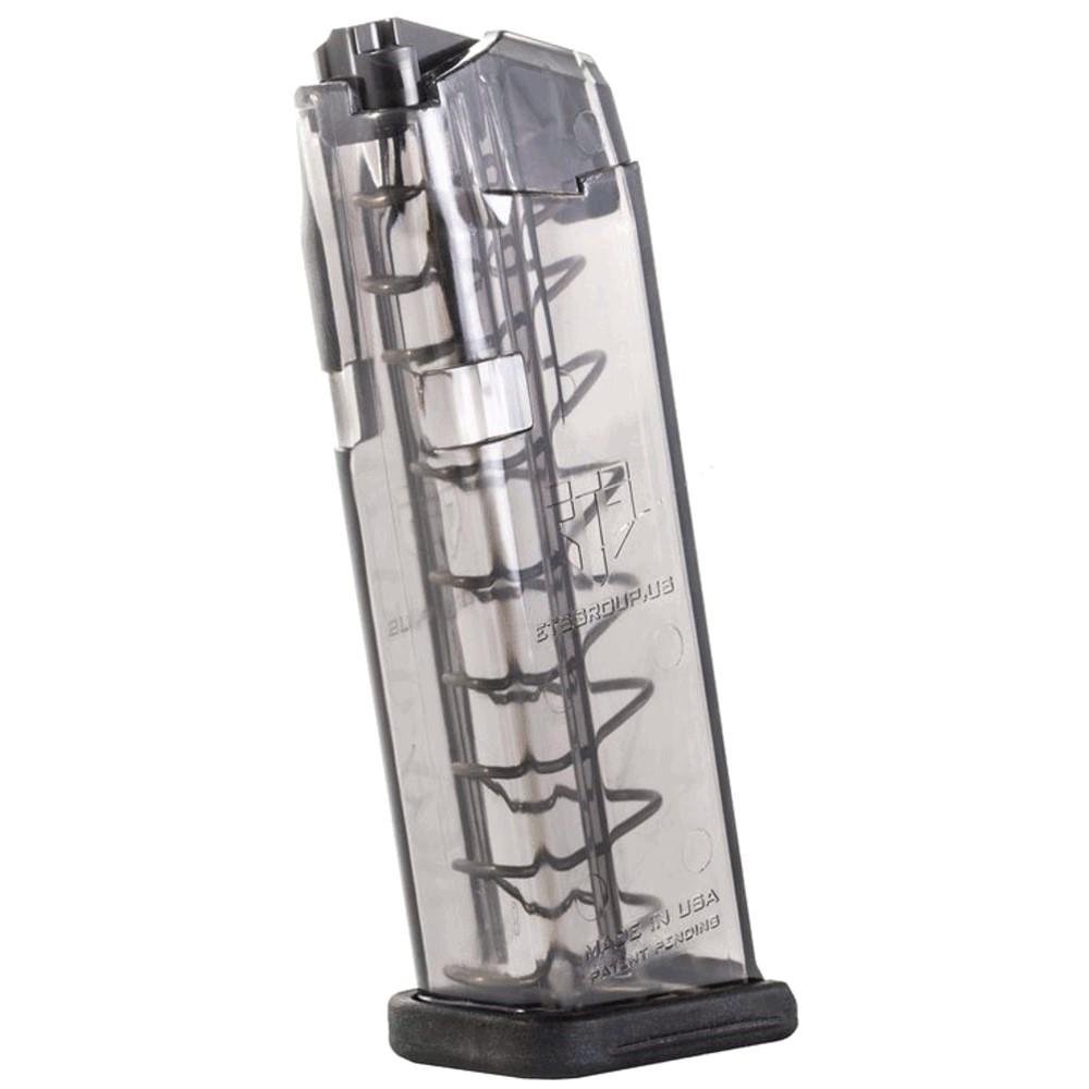 Buy Elite Tactical Systems ETS Group Glock 19/26 9mm Luger 10 Round Magazine Carbon Smoke online