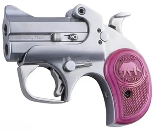 Bond ARMS Mama Bear 357 Magnum 2.5in. Barrel 2rd Pink Grips - Stainle... - Bond Arms, Inc. - 357 Magnum