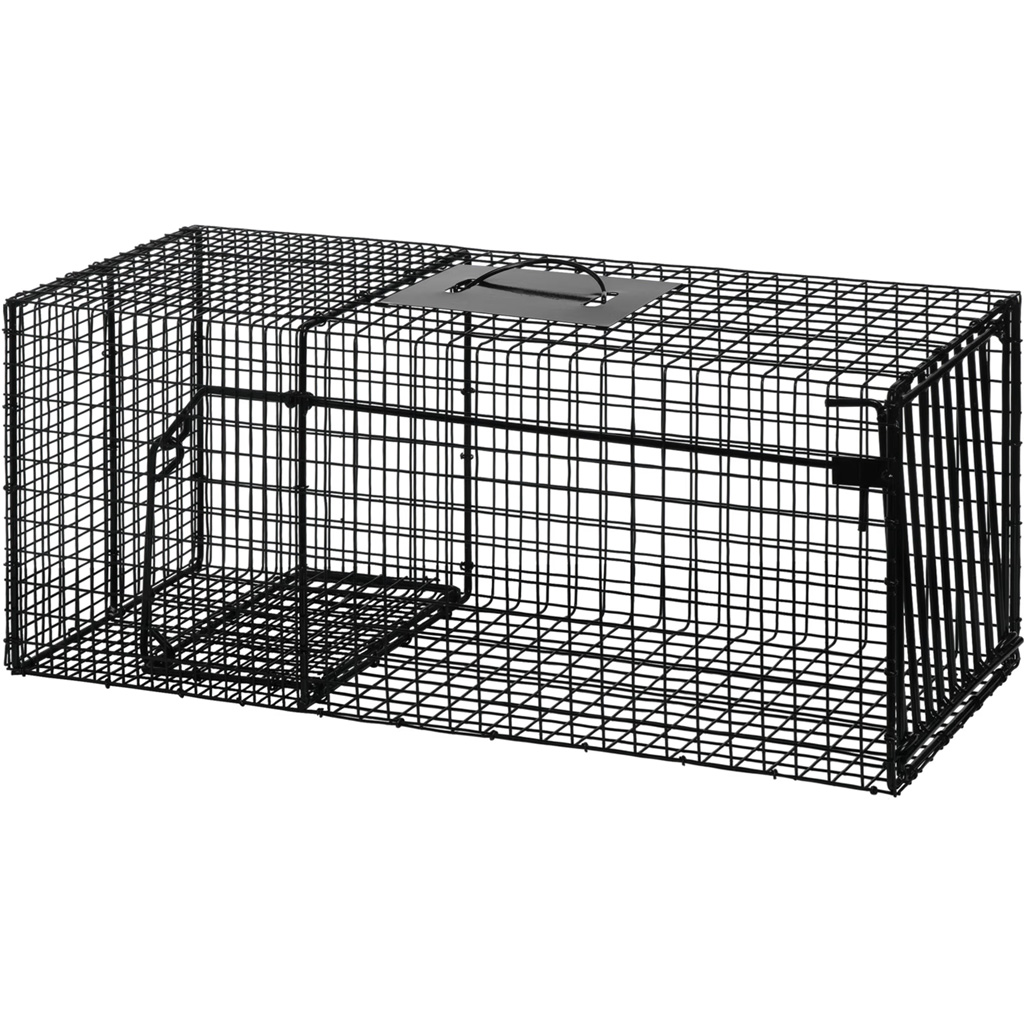 Bridger CCT-002 HD Coon Cage Trap, 12x12x29 In, Galvanized, Black Coated - Bridger
